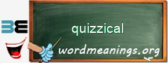 WordMeaning blackboard for quizzical